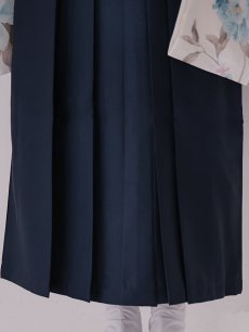 画像19: 【即日発送】ブルー芍薬 ホワイト二尺袖着物【卒業袴３点セット 二尺袖着物/帯/袴】 (19)