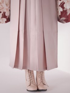 画像18: 【即日発送】ピンク芍薬 ワインレッド二尺袖着物【卒業袴３点セット 二尺袖着物/帯/袴】[FB01] (18)