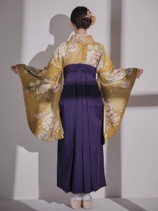 画像17: 【予約商品 / 1月中旬発送予定】黄フラワーブーケ イエロー二尺袖着物【卒業袴３点セット 二尺袖着物/帯/袴】 (17)