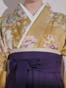 画像20: 【予約商品 / 1月中旬発送予定】黄フラワーブーケ イエロー二尺袖着物【卒業袴３点セット 二尺袖着物/帯/袴】 (20)