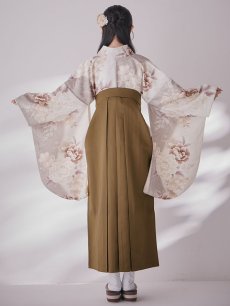 画像19: 【即日発送】グレーピンクフラワー グラデーション二尺袖着物【卒業袴３点セット 二尺袖着物/帯/袴】 (19)