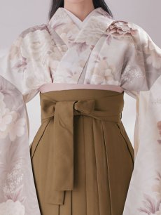 画像20: 【即日発送】グレーピンクフラワー グラデーション二尺袖着物【卒業袴３点セット 二尺袖着物/帯/袴】 (20)