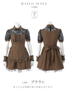 画像21: 【即日発送】【ハロウィン】コウモリクラシカルメイド【コスプレ6点セット】【S-XLサイズ/2カラー】[HC03] (21)