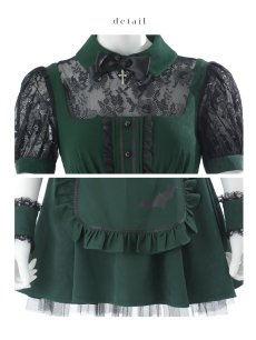 画像24: 【即日発送】【ハロウィン】コウモリクラシカルメイド【コスプレ6点セット】【S-XLサイズ/2カラー】[HC03] (24)