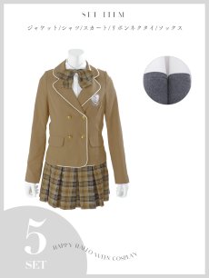 画像24: 【即日発送】【送料無料！】【ハロウィン】韓国JK制服ガール【コスプレ5点セット】【XS-XLサイズ/1カラー】[HC03] (24)