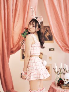 画像8: 【SALE!!】【即日発送】【ハロウィン】【LARME/ラルム掲載】ツイードバニーリボンセットアップ（スカート）【コスプレ6点セット】【XS-Mサイズ/2カラー】[HC03] (8)