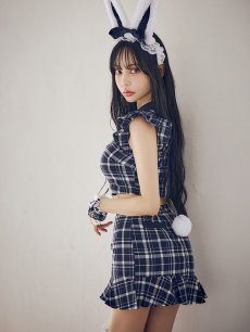 画像13: 【SALE】【ハロウィン】 チェックバニーセットアップ  【コスプレ6点セット】【XS-Lサイズ/2カラー】[HC03] (13)