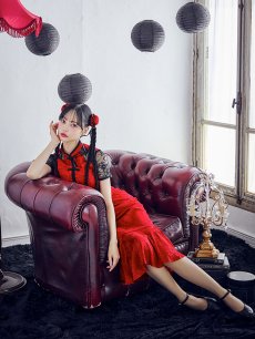 画像5: 【SALE!!】【即日発送】【ハロウィン】 マーメイドレースチャイナ 【コスプレ2点セット】【S-Lサイズ/3カラー】(SE01YN)[HC03] (5)