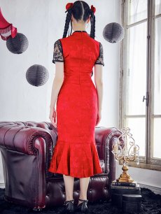 画像7: 【SALE!!】【即日発送】【ハロウィン】 マーメイドレースチャイナ 【コスプレ2点セット】【S-Lサイズ/3カラー】(SE01YN)[HC03] (7)