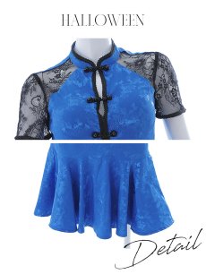 画像33: 【SALE!!】【即日発送】【ハロウィン】 マーメイドレースチャイナ 【コスプレ2点セット】【S-Lサイズ/3カラー】(SE01YN)[HC03] (33)