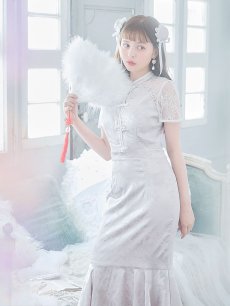 画像21: 【SALE!!】【即日発送】【ハロウィン】 マーメイドレースチャイナ 【コスプレ2点セット】【S-Lサイズ/3カラー】(SE01YN)[HC03] (21)