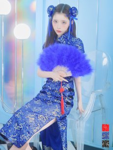 画像3: 【即日発送】【ハロウィン】 緩苺ちゃん着用 パフスリーブチャイナドレス【コスプレ2点セット】【S-XLサイズ/3カラー】(SE02YN)[HC03] (3)