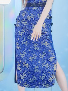 画像14: 【即日発送】【ハロウィン】 緩苺ちゃん着用 パフスリーブチャイナドレス【コスプレ2点セット】【S-XLサイズ/3カラー】(SE02YN)[HC03] (14)