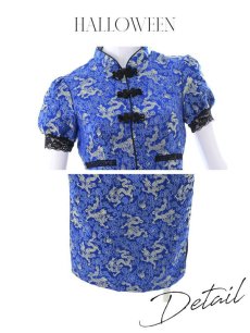 画像38: 【即日発送】【ハロウィン】 緩苺ちゃん着用 パフスリーブチャイナドレス【コスプレ2点セット】【S-XLサイズ/3カラー】(SE02YN)[HC03] (38)