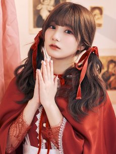 画像4: 【即日発送】【送料無料！】【ハロウィン】【LARME/ラルム掲載】赤ずきん【コスプレ3点セット】【S-XLサイズ/1カラー】[HC03] (4)