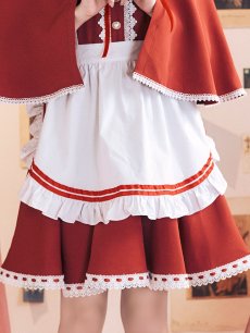 画像11: 【即日発送】【送料無料！】【ハロウィン】【LARME/ラルム掲載】赤ずきん【コスプレ3点セット】【S-XLサイズ/1カラー】[HC03] (11)