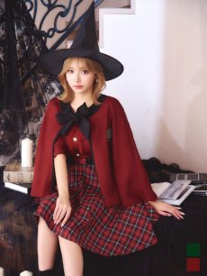 画像2: 【SALE!!】【ハロウィン】 魔法学校制服 【コスプレ3点セット】【S-Mサイズ/2カラー】[HC03] (2)
