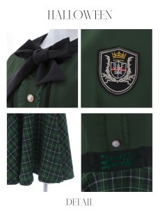 画像28: 【SALE!!】【ハロウィン】 魔法学校制服 【コスプレ3点セット】【S-Mサイズ/2カラー】[HC03] (28)