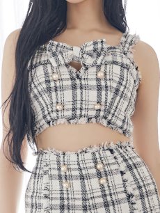 画像17: 【SALE!!】【即日発送】【ハロウィン】ツイードバニーリボンセットアップ（パンツ）【コスプレ6点セット】 【XS-Mサイズ/2カラー】[HC03] (17)