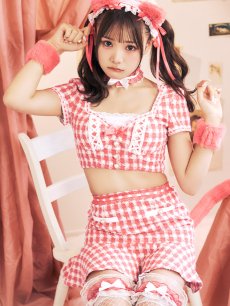 画像4: 【SALE!!】【即日発送】【ハロウィン】【LARME/ラルム掲載】ツイードキャットセットアップ 【コスプレ6点セット】 【XS-Mサイズ/4カラー】[HC03] (4)