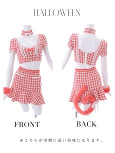 画像20: 【SALE!!】【即日発送】【ハロウィン】ツイードキャットセットアップ 【コスプレ6点セット】 【XS-Mサイズ/4カラー】[HC03] (20)