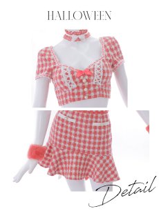 画像21: 【SALE!!】【即日発送】【ハロウィン】ツイードキャットセットアップ 【コスプレ6点セット】 【XS-Mサイズ/4カラー】[HC03] (21)