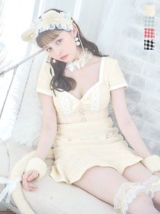 画像6: 【SALE!!】【即日発送】【ハロウィン】【LARME/ラルム掲載】ツイードキャットセットアップ 【コスプレ6点セット】 【XS-Mサイズ/4カラー】[HC03] (6)