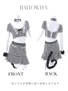 画像19: 【SALE!!】【即日発送】【ハロウィン】ツイードキャットセットアップ 【コスプレ6点セット】 【XS-Mサイズ/4カラー】[HC03] (19)