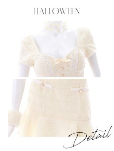 画像28: 【SALE!!】【即日発送】【ハロウィン】ツイードキャットセットアップ 【コスプレ6点セット】 【XS-Mサイズ/4カラー】[HC03] (28)