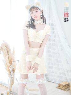 画像7: 【SALE!!】【即日発送】【ハロウィン】【LARME/ラルム掲載】ツイードキャットセットアップ 【コスプレ6点セット】 【XS-Mサイズ/4カラー】[HC03] (7)