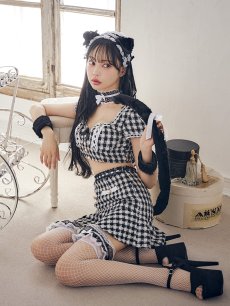 画像10: 【SALE!!】【即日発送】【ハロウィン】ツイードキャットセットアップ 【コスプレ6点セット】 【XS-Mサイズ/4カラー】[HC03] (10)