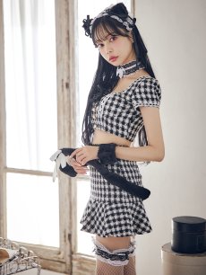 画像14: 【SALE!!】【即日発送】【ハロウィン】ツイードキャットセットアップ 【コスプレ6点セット】 【XS-Mサイズ/4カラー】[HC03] (14)