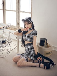 画像5: 【SALE!!】【即日発送】【ハロウィン】ツイードキャットセットアップ 【コスプレ6点セット】 【XS-Mサイズ/4カラー】[HC03] (5)