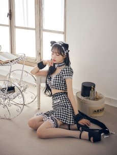 画像6: 【SALE!!】【即日発送】【ハロウィン】ツイードキャットセットアップ 【コスプレ6点セット】 【XS-Mサイズ/4カラー】[HC03] (6)