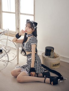 画像7: 【SALE!!】【即日発送】【ハロウィン】ツイードキャットセットアップ 【コスプレ6点セット】 【XS-Mサイズ/4カラー】[HC03] (7)