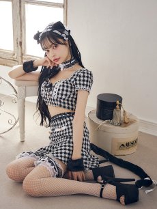 画像9: 【SALE!!】【即日発送】【ハロウィン】ツイードキャットセットアップ 【コスプレ6点セット】 【XS-Mサイズ/4カラー】[HC03] (9)