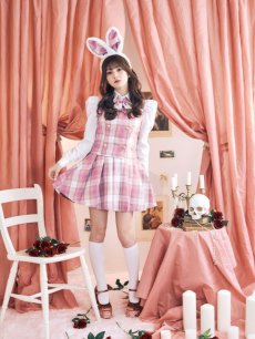 画像11: 【SALE!!】【ハロウィン】チェック制服バニー【コスプレ6点セット】 【S-Lサイズ/1カラー】[HC03] (11)