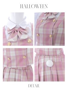 画像23: 【SALE!!】【ハロウィン】チェック制服バニー【コスプレ6点セット】 【S-Lサイズ/1カラー】[HC03] (23)