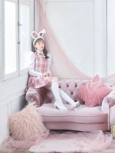 画像10: 【SALE!!】【ハロウィン】チェック制服バニー【コスプレ6点セット】 【S-Lサイズ/1カラー】[HC03] (10)