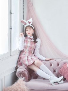 画像11: 【SALE!!】【ハロウィン】チェック制服バニー【コスプレ6点セット】 【S-Lサイズ/1カラー】[HC03] (11)