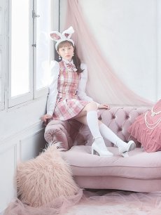 画像15: 【SALE!!】【ハロウィン】チェック制服バニー【コスプレ6点セット】 【S-Lサイズ/1カラー】[HC03] (15)