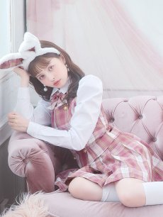 画像19: 【SALE!!】【ハロウィン】チェック制服バニー【コスプレ6点セット】 【S-Lサイズ/1カラー】[HC03] (19)