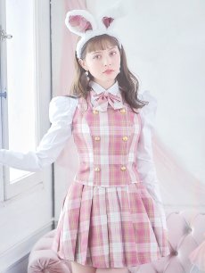 画像4: 【SALE!!】【ハロウィン】チェック制服バニー【コスプレ6点セット】 【S-Lサイズ/1カラー】[HC03] (4)