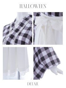 画像22: 【即日発送】【ハロウィン】 ギンガム猫巫女【コスプレ5点セット】【Fサイズ/2カラー】[HC03] (22)