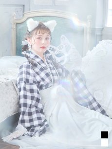 画像13: 【即日発送】【ハロウィン】 ギンガム猫巫女【コスプレ5点セット】【Fサイズ/2カラー】[HC03] (13)