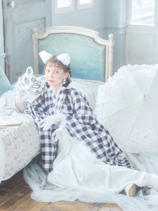 画像9: 【即日発送】【ハロウィン】 ギンガム猫巫女【コスプレ5点セット】【Fサイズ/2カラー】[HC03] (9)