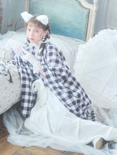 画像7: 【即日発送】【ハロウィン】 ギンガム猫巫女【コスプレ5点セット】【Fサイズ/2カラー】[HC03] (7)