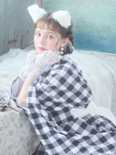 画像12: 【即日発送】【ハロウィン】 ギンガム猫巫女【コスプレ5点セット】【Fサイズ/2カラー】[HC03] (12)