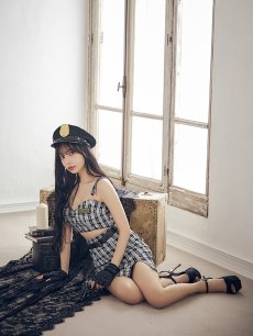 画像10: 【SALE!!】【ハロウィン】ツイードポリスセットアップ 【コスプレ5点セット】【XS-Mサイズ】(HC206-SV)[HC03-Bg] (10)