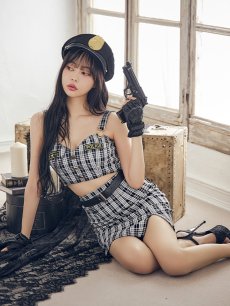 画像11: 【SALE!!】【ハロウィン】ツイードポリスセットアップ 【コスプレ5点セット】【XS-Mサイズ】(HC206-SV)[HC03-Bg] (11)